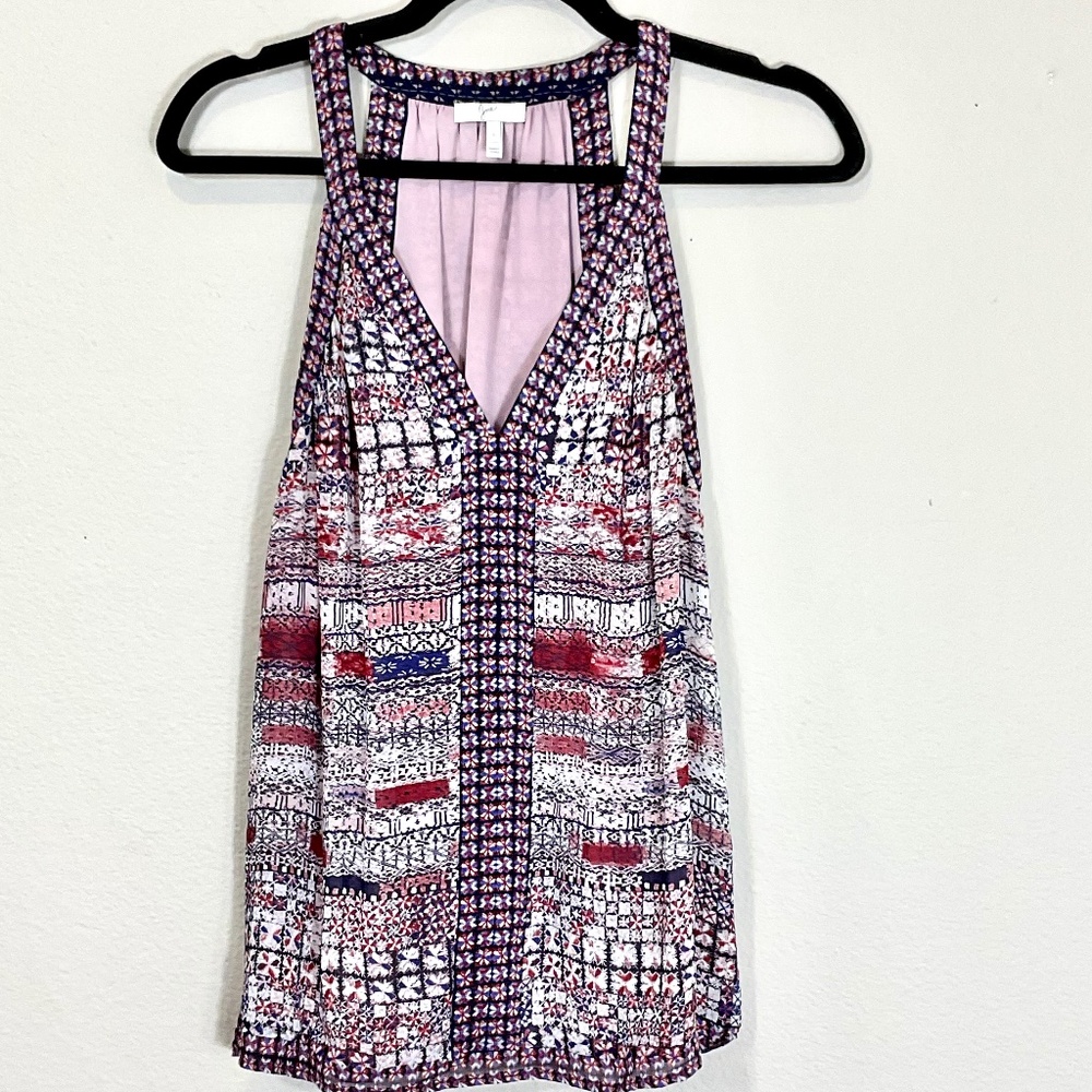 Joie Maisley B Tank Top Blouse in Medina Mauve  Size Small  100% Silk Lining